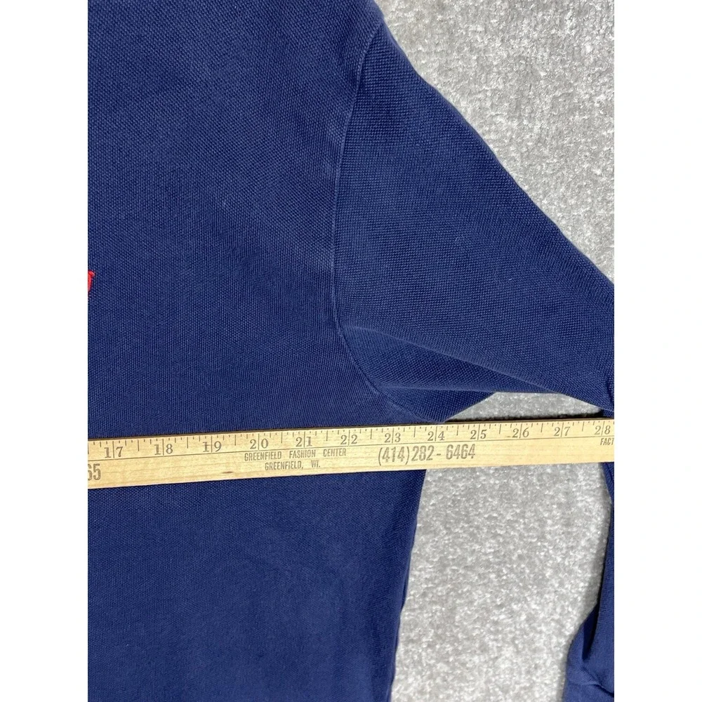 POLO Ralph Lauren Polo Shirt Mens Size XL Blue Cotton Long Sleeve Casual Preppy